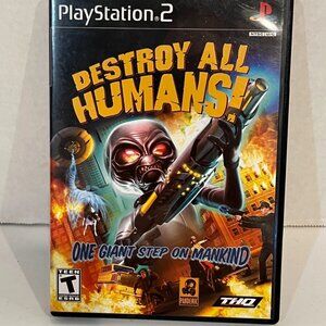 Destroy All Humans! Playstation 2 PS2, Complete w Manual, Clean Tested